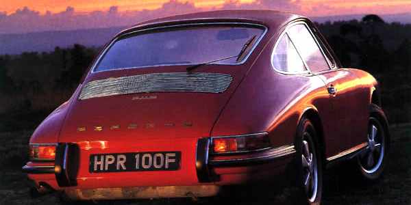 A red 1971 911 S looks into the sunset